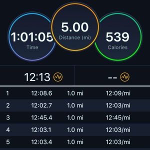 #winedinehalf training - 5 miles