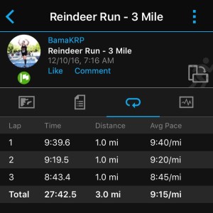 reindeer run - splits